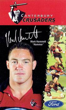 1999 Canterbury Rugby Football Union Ford/More FM Canterbury Crusaders #NNO Mark Hammett Front
